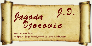 Jagoda Đorović vizit kartica